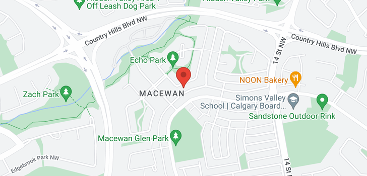 map of 40 Macewan Ridge Close NW